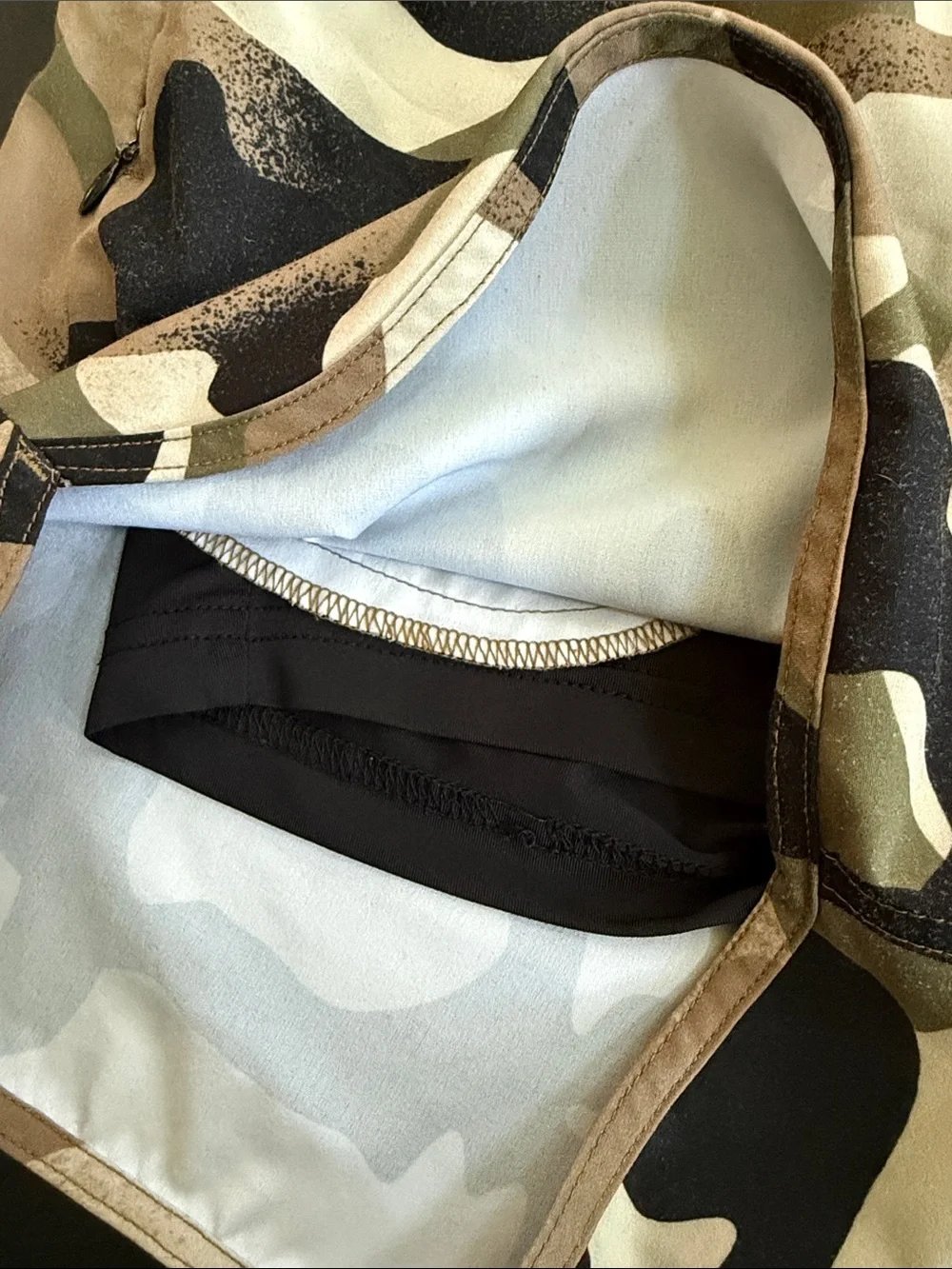 NFQ Mens lined shorts M- Olive/Brown